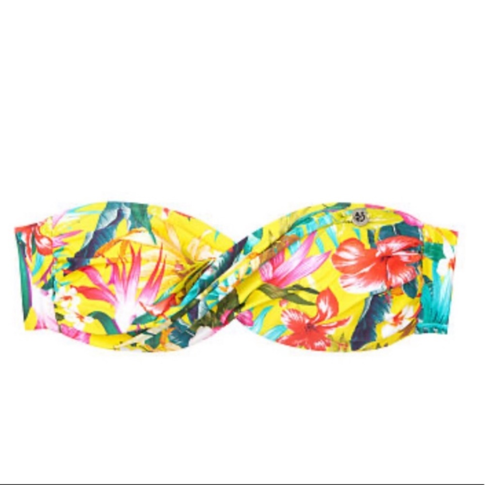 Pink Banana Moon Twist Front Molded Bandeau
